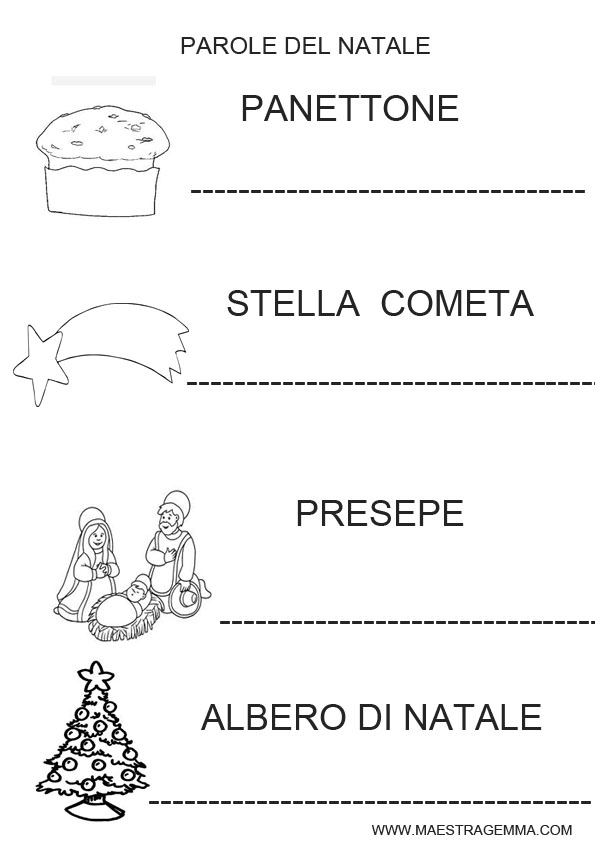 Poesie Di Natale Maestra Gemma.Schede Di Pregrafismo