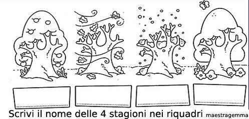 Disegni Da Colorare Sulle 4 Stagioni